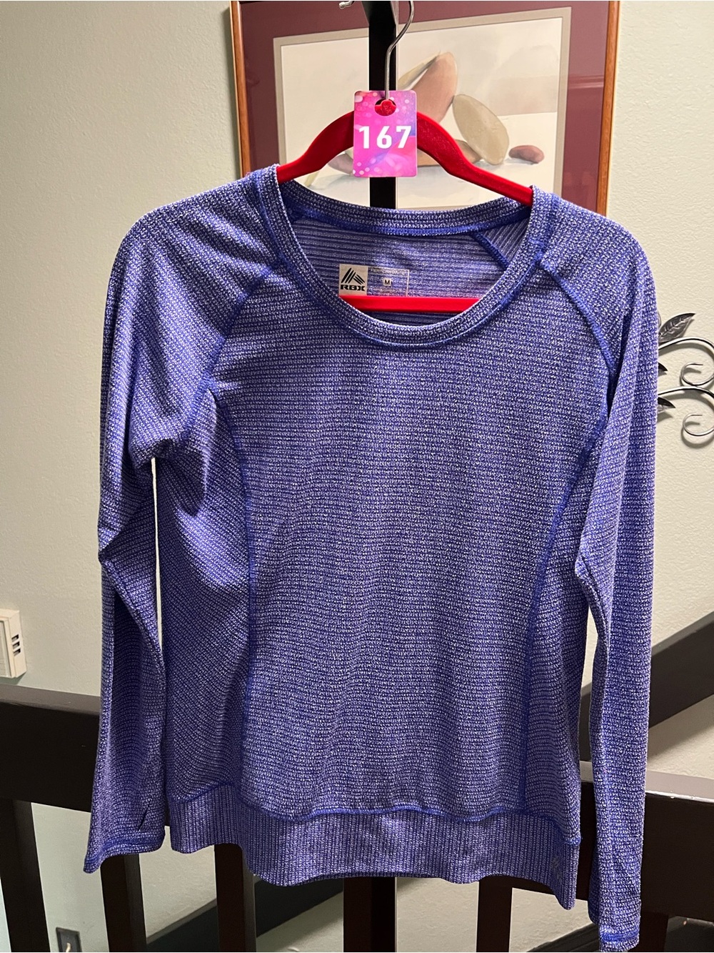 RBX Heathered Blue Long Sleeve Performance Top #167